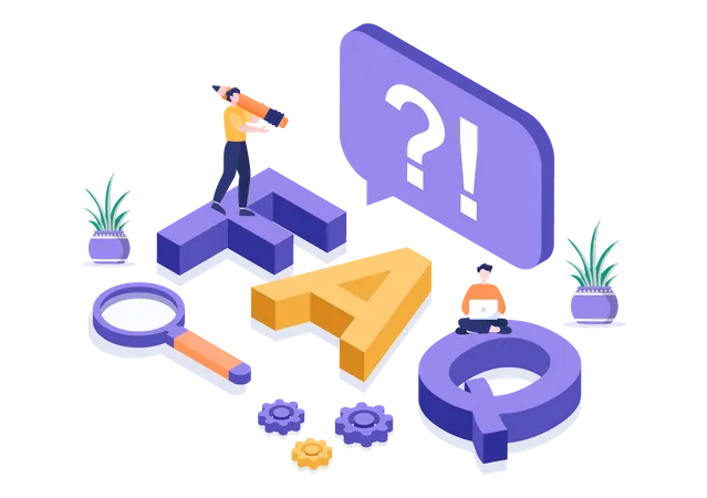 faq boy with logos
